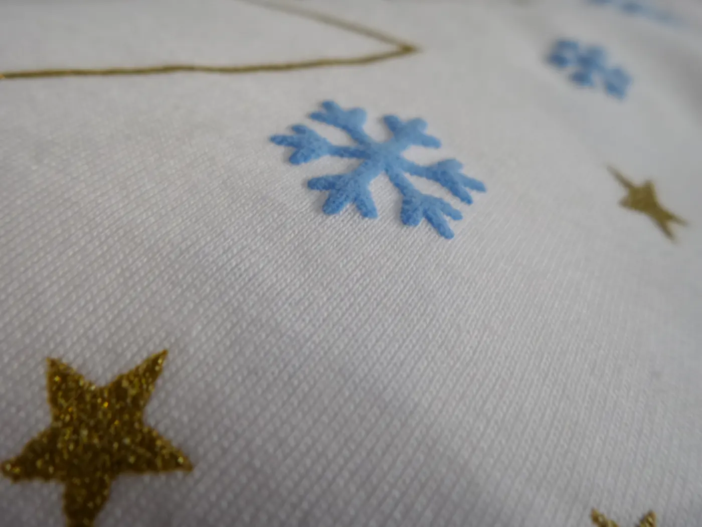 Serigrafia: Fiocchi in rilievo e stelle glitter