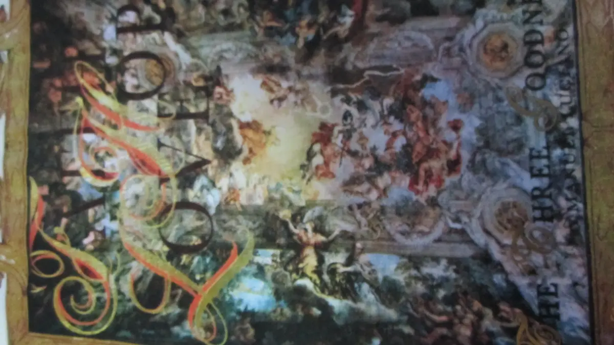 Stampa DTF: Dettaglio stampa affresco Faith Hope Love