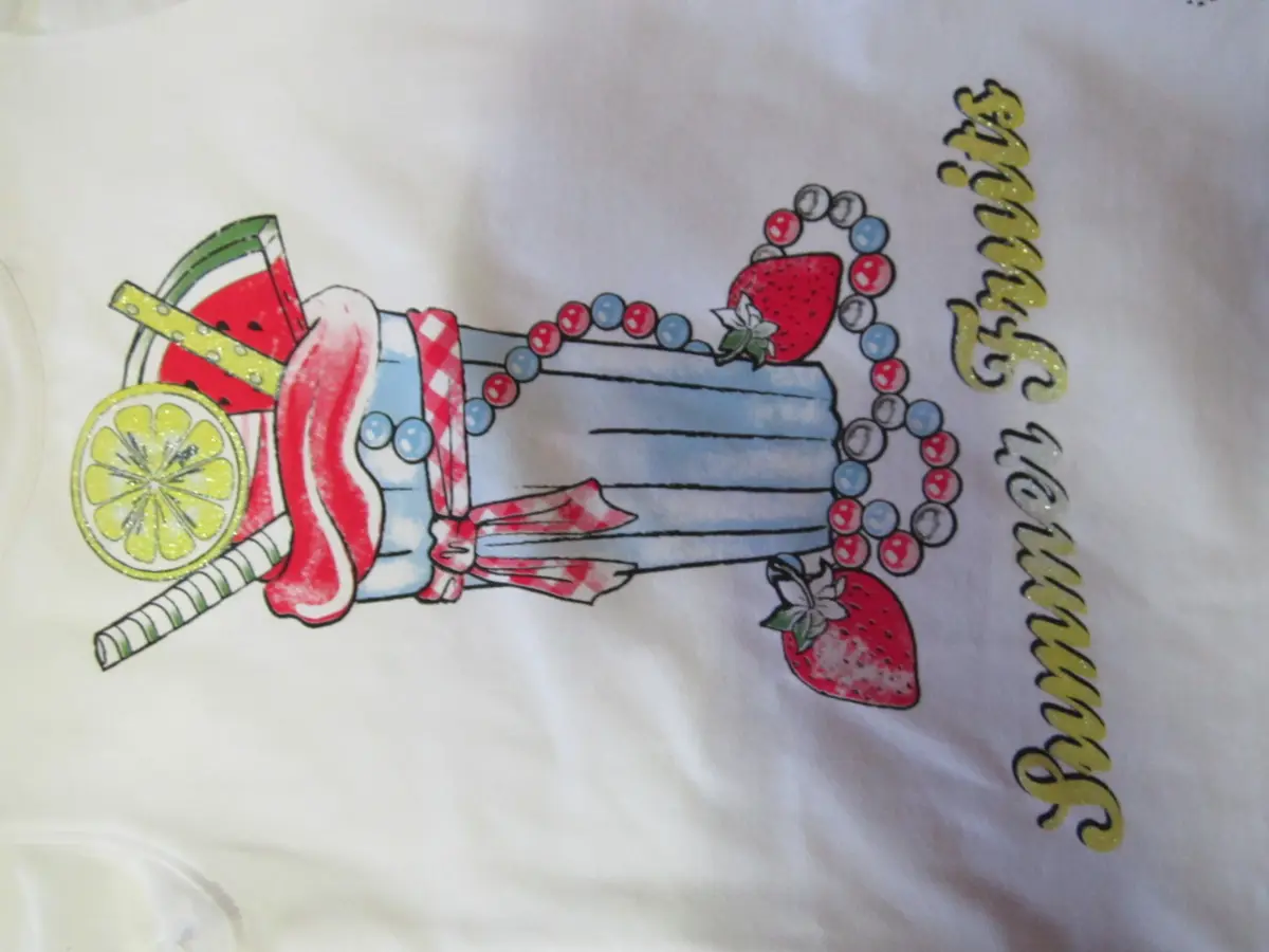 Serigrafia: Stampa Summer Fruits con glitter