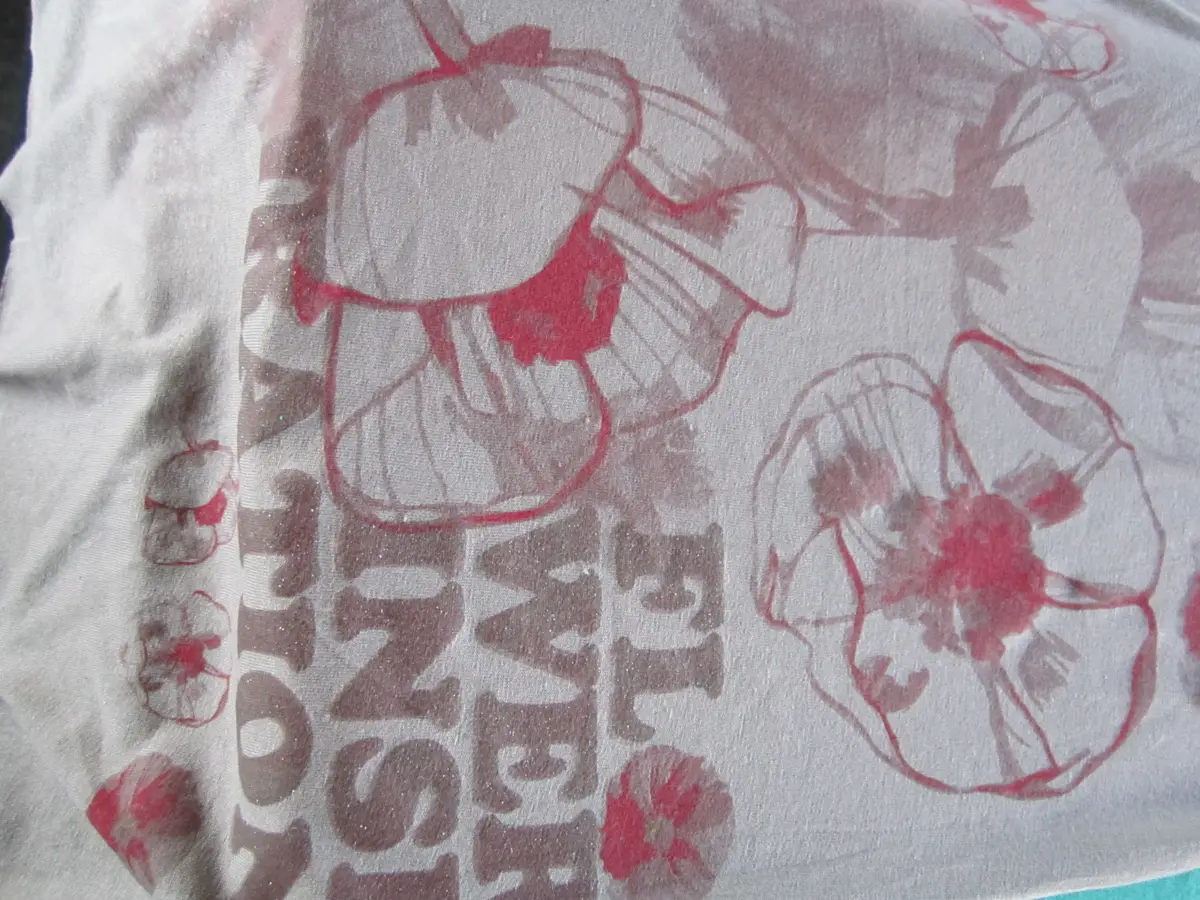 Serigrafia: Flower inspiration papaveri rossi su grigio