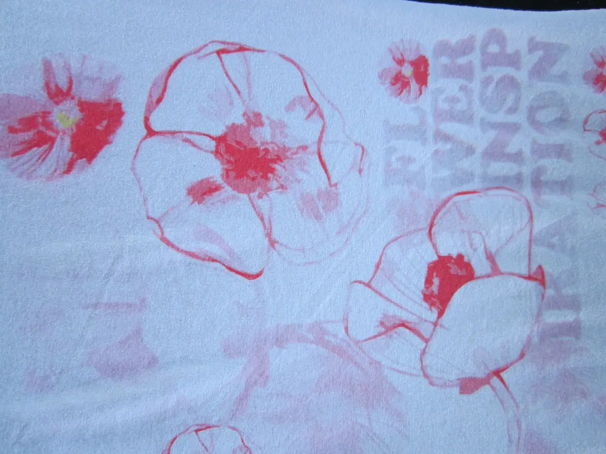 Serigrafia: Flower inspiration papaveri rossi su bianco