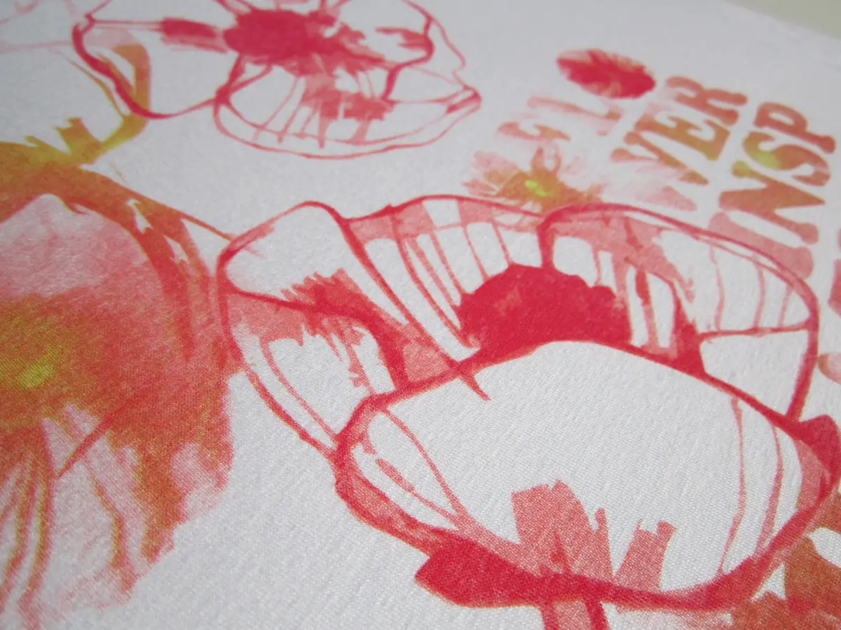 Serigrafia: Macro papavero rosso stampato