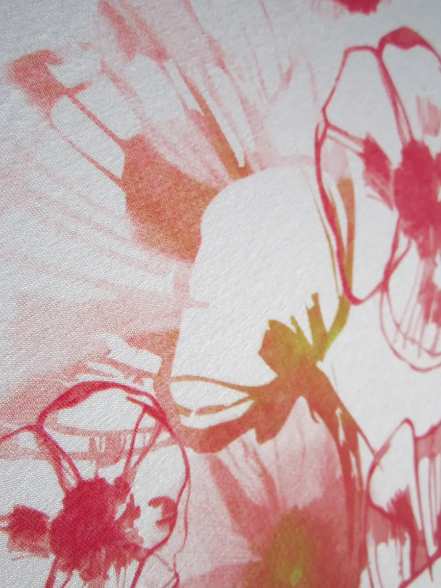 Serigrafia: Macro papaveri rossi e arancio